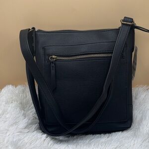 Style & Co. Black Crossbody Bag with Front Zipper
